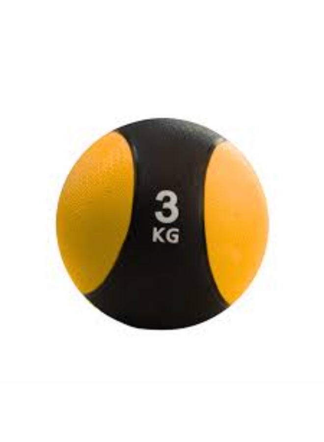 Rubber Medicine Ball - Multi Color 3 kg, Ball for Rehabilitation and Fitness - Image 3